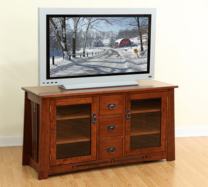 Handcrafted Amish Flat Panel TV Stand