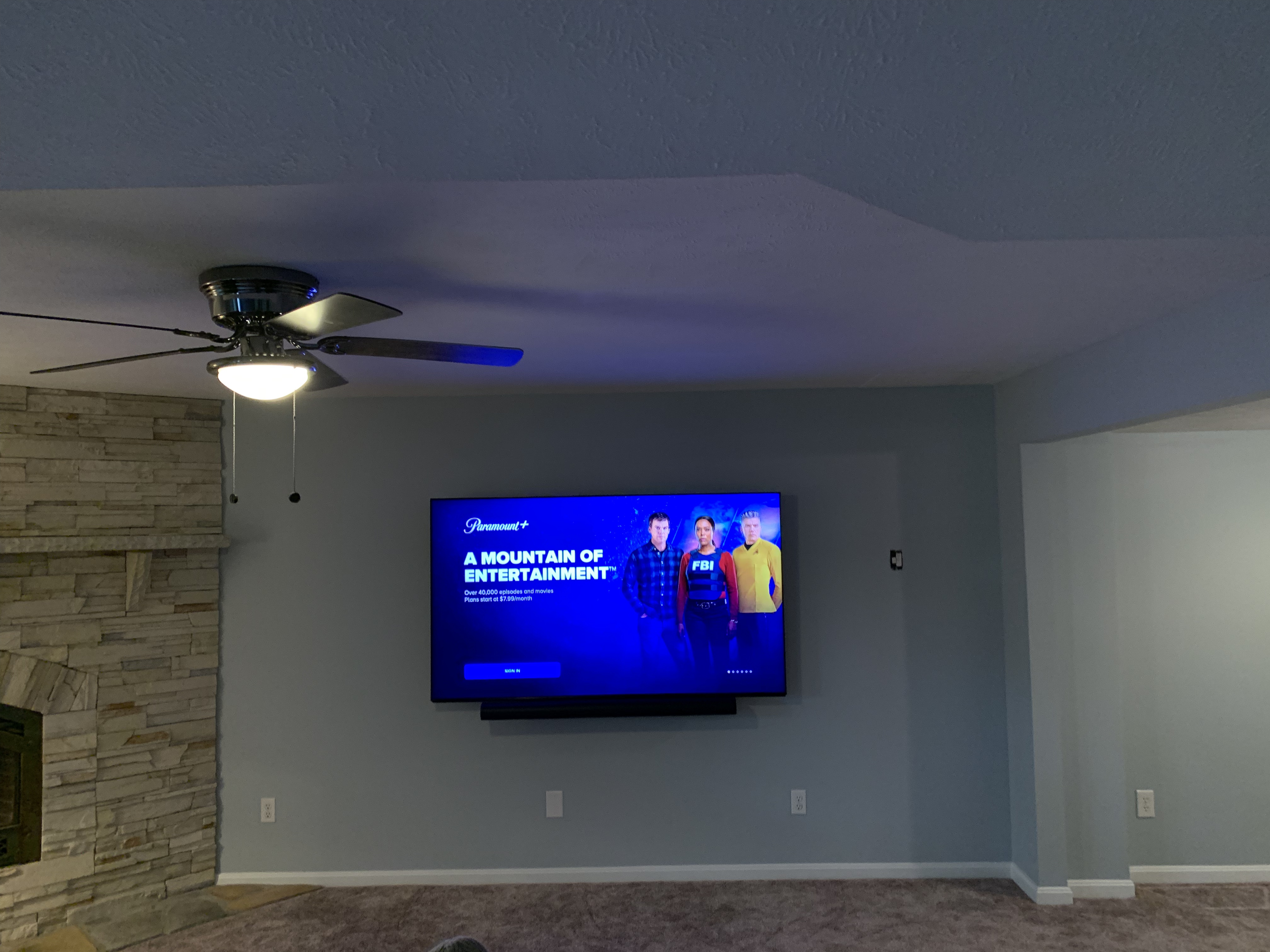 Large TV Install with Sonos System